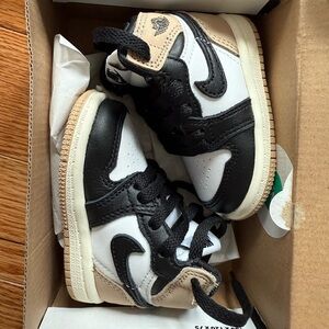 Jordan Black and White High-Top Sneakers